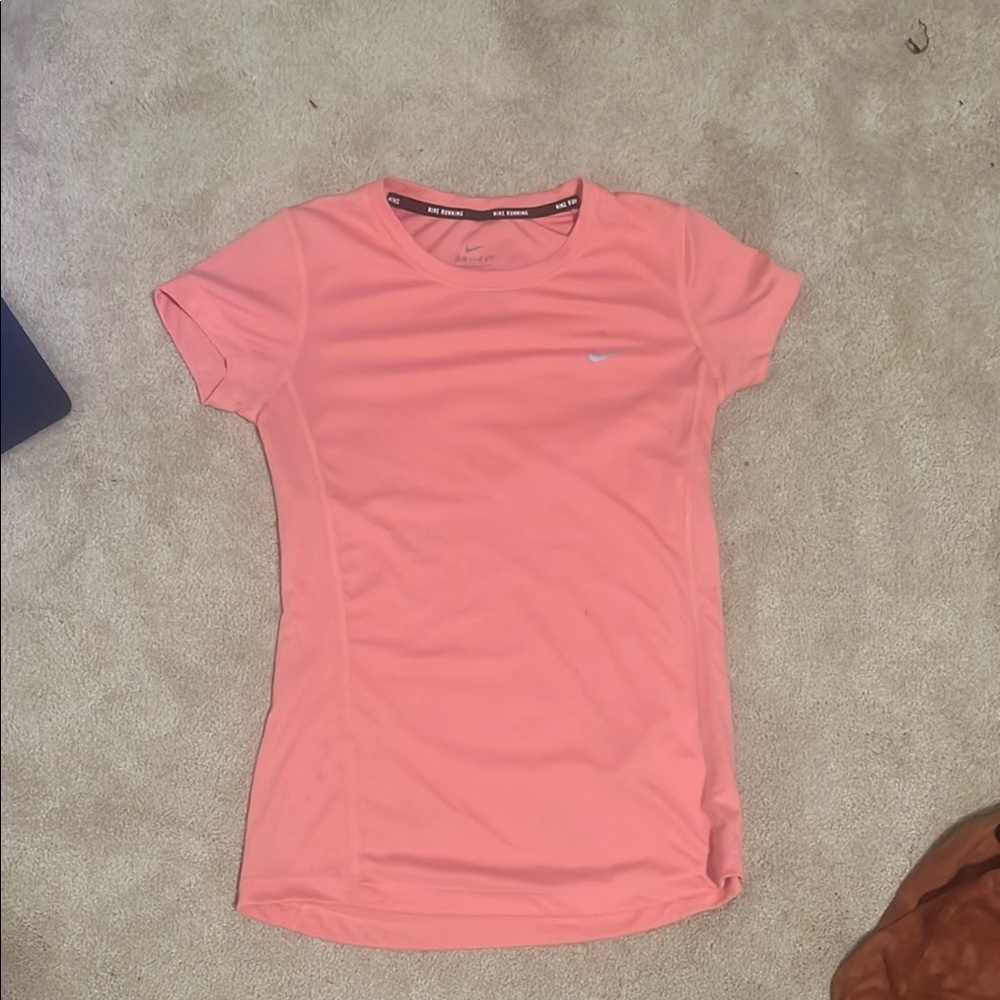 Nike Pink Fitted Short Sleeve Tee